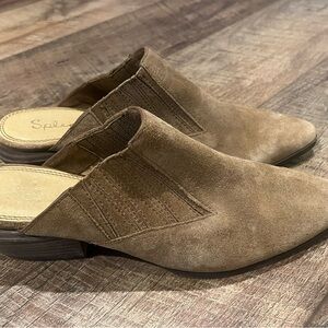 Splendid Tan Suede Mules